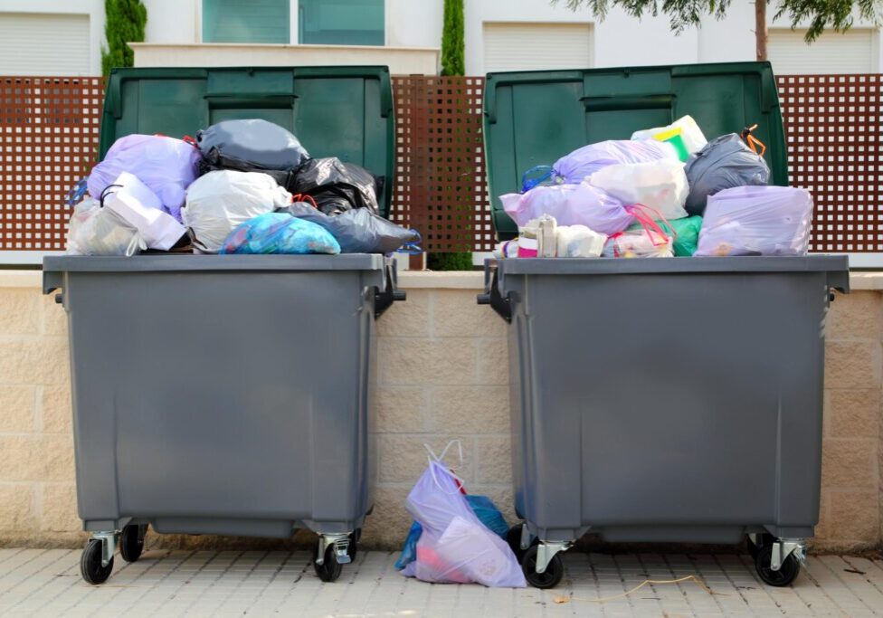 full garbage can for clean out